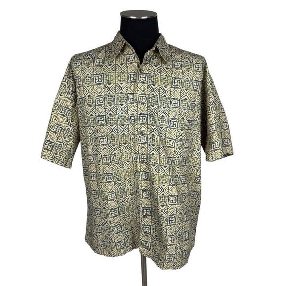 Cooke Street Unique 100% Cotton Green Hawaiian Shirt - Men’s XL - Picture 1 of 8